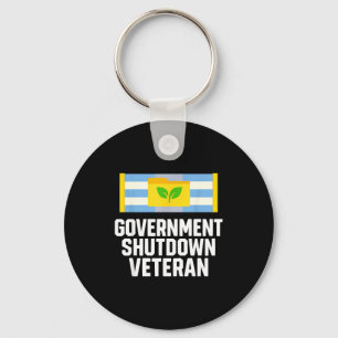 Retro Vintage Government Shutdown Veteran  Key Ring