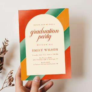 Retro Vintage Graduation   Graduation Party Invitation