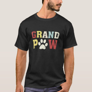 Retro Vintage Grand Paw Dog Grandpaw Grandpa T-Shirt
