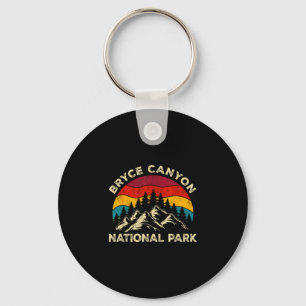 Retro vintage graphic bryce canyon national park key ring