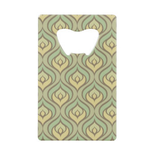 Retro vintage green and yellow pattern
