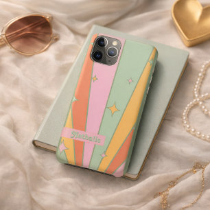 Retro Vintage Green Bold Name Personalised Custom Case-Mate iPhone Case