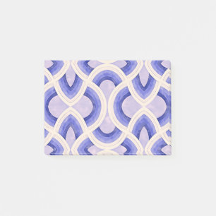 Retro Vintage Groovy Pattern In Shades of Cerulean Post-it Notes
