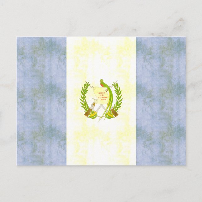 Retro Vintage Guatemala Flag Postcard (Front)
