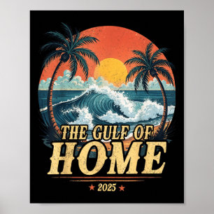 Retro Vintage Gulf Of Home 2025 Apparel Tee Americ Poster