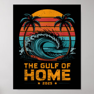 Retro Vintage Gulf Of Home 2025 Apparel Tee Americ Poster