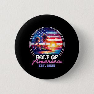 Retro Vintage Gulf Of Us America 2025 American Fla 6 Cm Round Badge
