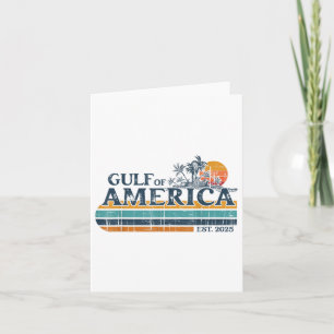 Retro Vintage Gulf Of Us America 2025 American Fla Card