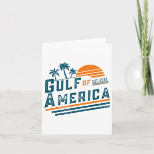 Retro Vintage Gulf Of Us America 2025 American Fla Card