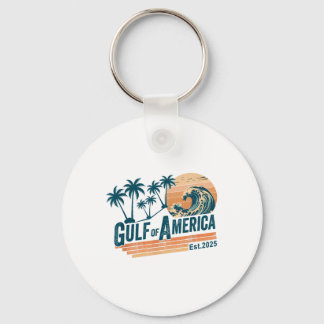 Retro Vintage Gulf Of Us America 2025 American Fla Key Ring