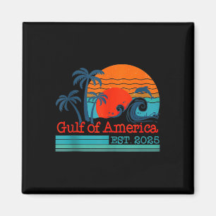 Retro Vintage Gulf Of Us America 2025 American Fla Magnet