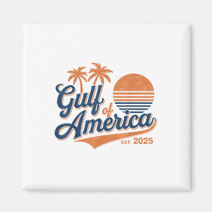 Retro Vintage Gulf Of Us America 2025 American Fla Magnet