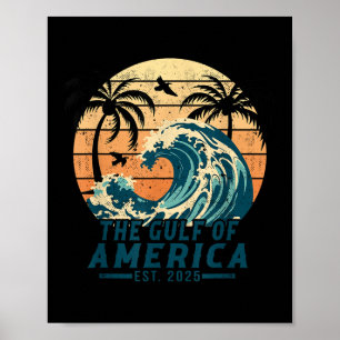 Retro Vintage Gulf Of Us America 2025 American Fla Poster
