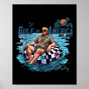 Retro Vintage Gulf Of Usa America 2025 American Fl Poster