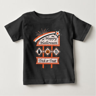 Retro Vintage Halloween Sign – Trick or Treat Baby T-Shirt