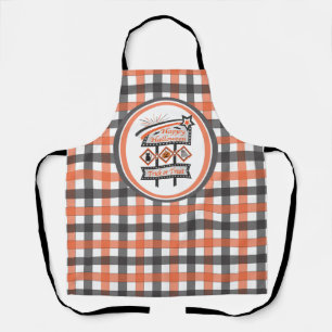 Retro Vintage Halloween Sign –Trick or Treat Plaid Apron