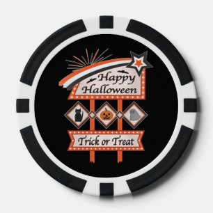 Retro Vintage Halloween Sign – Trick or Treat Poker Chips