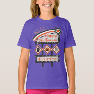 Retro Vintage Halloween Sign – Trick or Treat T-Shirt