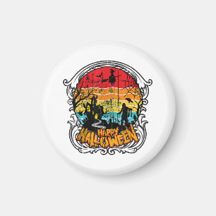 Retro Vintage Halloween - Vintage Halloween Magnet