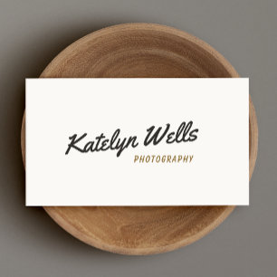 Retro Vintage Handwritten Script Typography Business Card