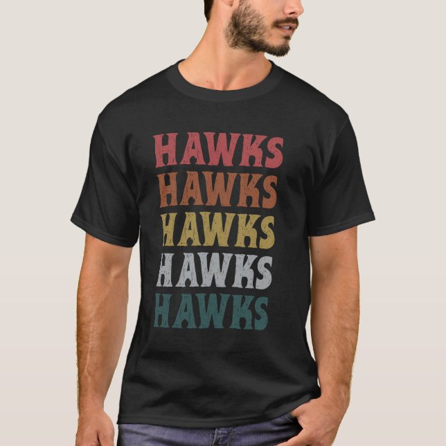 Retro Vintage Hawks T-Shirt (Front)