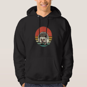 Retro Vintage Hedgehog Animal Hedgehog  Hedgehog M Hoodie