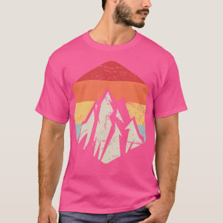 Retro Vintage Hiking Gift  Outdoors Mountain Hiker T-Shirt