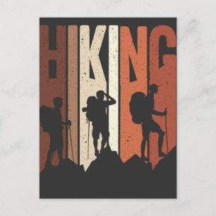 Retro Vintage Hiking Shirt Hiking Themed Adventure Postcard