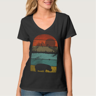 Retro vintage Hippo  and cute animal  7 T-Shirt