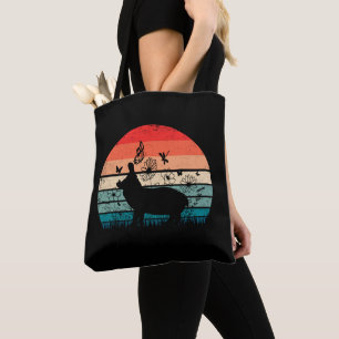 Retro Vintage Hippo Hippopotamus Hippo Lover Tote Bag