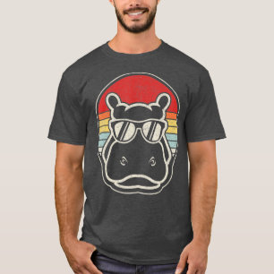 Retro Vintage Hippo Hippopotamus Sunglass  T-Shirt