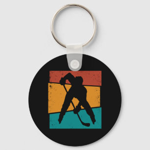 Retro Vintage Hockey Performance Key Ring