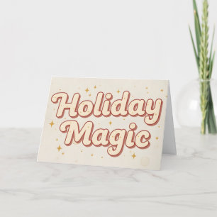 Retro Vintage Holiday Magic Christmas Card