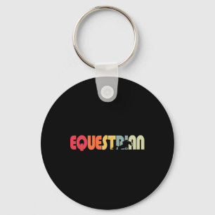 Retro Vintage Horseback Riding Horse Lover Equestr Key Ring