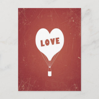 Retro Vintage Hot Air Balloon Pattern Postcard