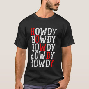 Retro Vintage Howdy Cowgirl Rodeo Western Country T-Shirt