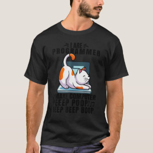 Retro Vintage I Are Programmer Computer Cat Beep T-Shirt
