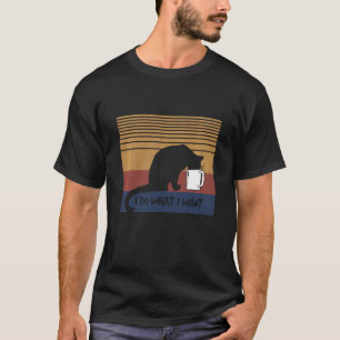 Retro Vintage I Do What I Want Funny Black Cat T-Shirt