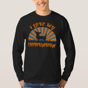 Retro Vintage I Love My Chihuahua Dog T-Shirt