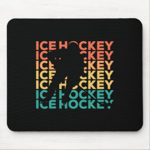 Retro Vintage Ice Hockey Gift For Ice Hockey Playe Mouse Pad