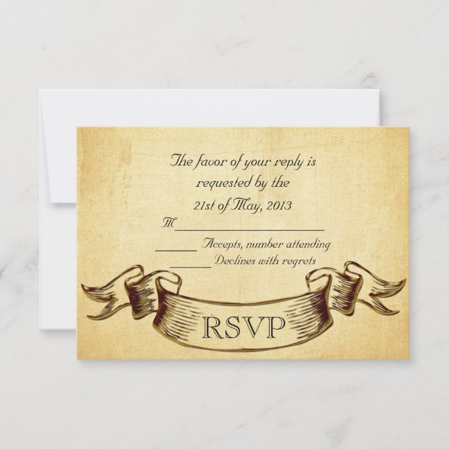Retro Vintage II RSVP Card (Front)