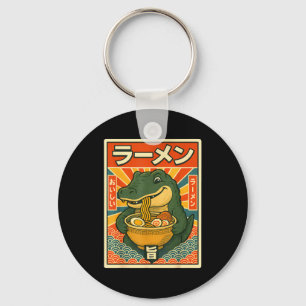 Retro Vintage Japanese Ramen Greg Meme Crocodile C Key Ring