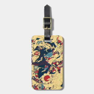 Retro Vintage Japanese Roses Sailor Graphic Art Luggage Tag