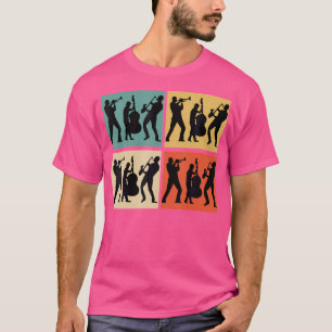 Retro Vintage Jazz Band Trumpet Saxophone T Shirt