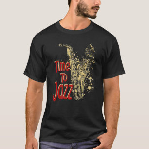 Retro Vintage Jazz  Jazz Musician Outfit Time To J T-Shirt
