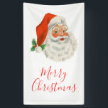 Retro Vintage Jolly Santa Claus Christmas Banner<br><div class="desc">A banner with a festive retro picture. Jolly old Santa Claus with his red rosy cheeks and warm friendly smile. A bit of old school nostalgia for the old timers,  this image brings backs memories of the celebrations from Christmas past.</div>