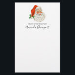 Retro Vintage Jolly Santa Claus Christmas Stationery<br><div class="desc">Writing paper with a festive retro picture. Jolly old Santa Claus with his red rosy cheeks and warm friendly smile. A bit of old school nostalgia for the old timers,  this image brings backs memories of the celebrations from Christmas past.</div>