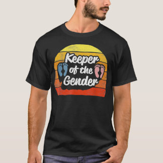 Retro Vintage Keeper Of The Gender Gender Reveal B T-Shirt