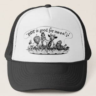 Retro Vintage Kitsch DDT is Good For Me Ad Trucker Hat