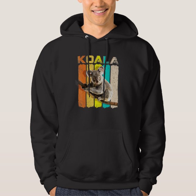 Retro Vintage Koala Koala Bear Hoodie (Front)